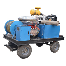 diesel engine sewer drain cleaning system high pressure cleaner machine